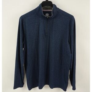 New Flag & Anthem Performance Wicking Stretch 1/4 Zip Pullover Mens XL Blue‎